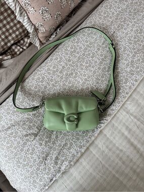 Coach pillow tabby 18 Leather Shoulder Bag in Pastel Green